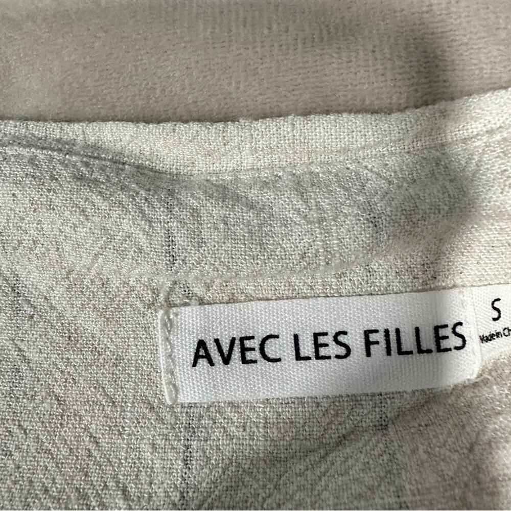 Quiet Luxury Striped Linen Blend Top European Minimalist| Avec Les Filles Size S - Picture 11 of 13